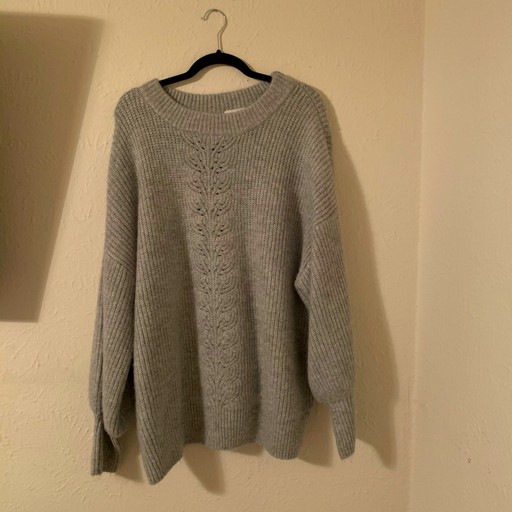 3X Grey Extra Cozy Sweater